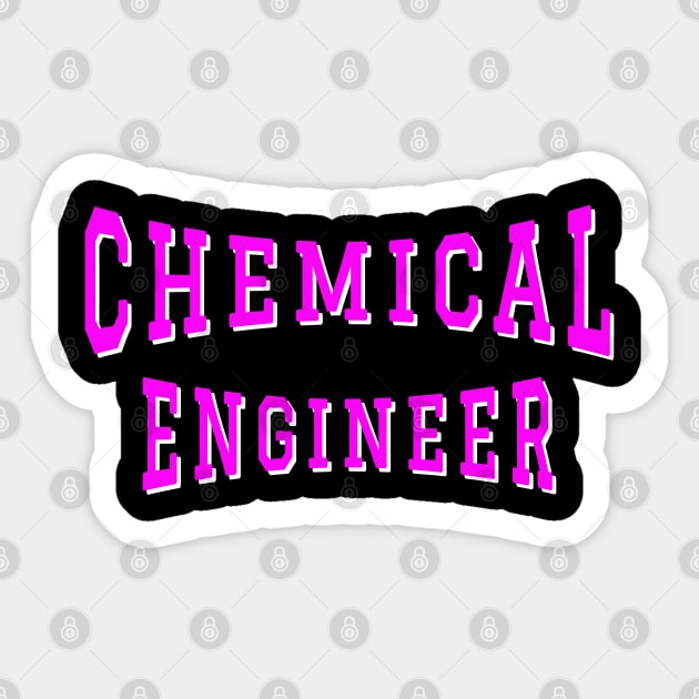 Chemical Engineer in Pink Color Text Sticker by The Black Panther